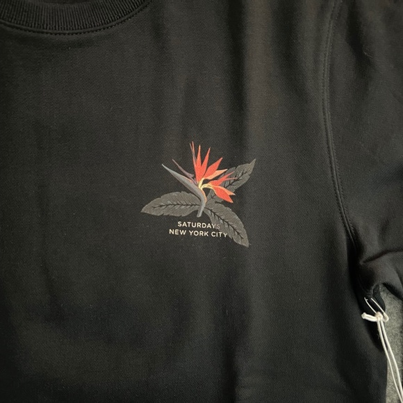 SATURDAYS NYC 2018 "Bowery Paradise" Black Crewneck Sweatshirt MEDIUM NWT - Picture 6 of 13